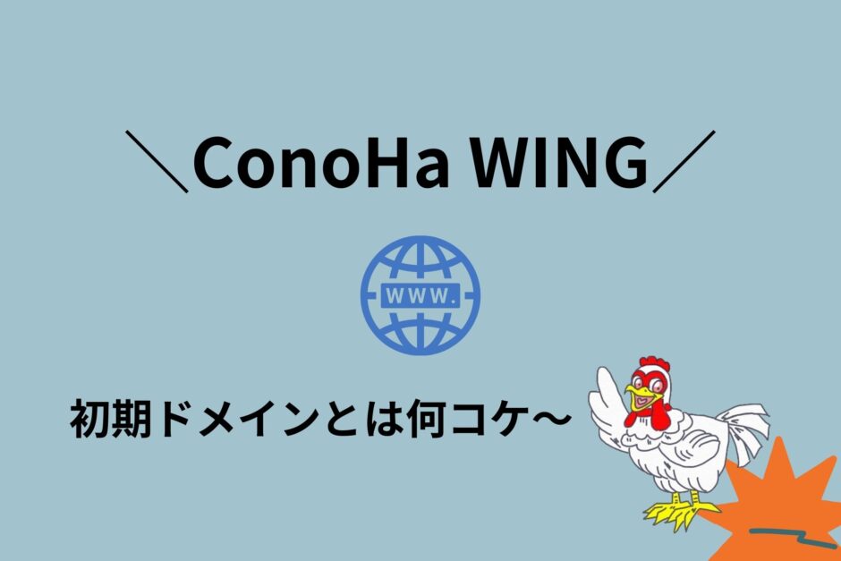 Conoha WINGの初期ドメインとは？変更できる？
